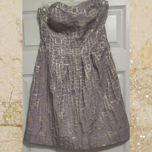 🌟American Eagle Metallic Pattern Strapless Short Dress